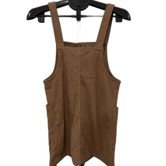 HALARA NWT Acorn Brown Corduroy Mini Jumper Dress - Size Small - Picture 4 of 7